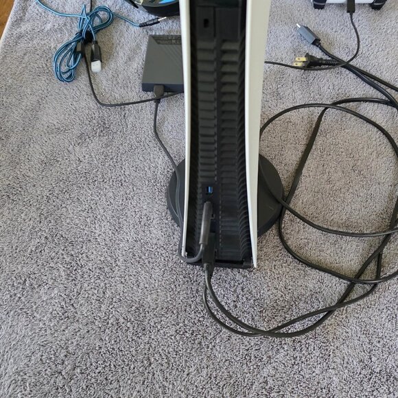 PS5 Digital Edition 825GB White Console, Controller, Stand, 4TB WD HD, Headset - Picture 5 of 13